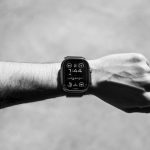Smartwatch displaying fitness and activity metrics